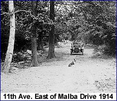 11th Ave. east of Malba Drive Circa 1914